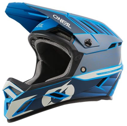 O'NEAL | Mountainbike-Helm | MTB Downhill | Robustes ABS, Ventilationsöffnungen zur Kühlung, ABS Außenschale | Backflip Helmet Eclipse V.24 | Erwachsene | Blau Grau | Größe M