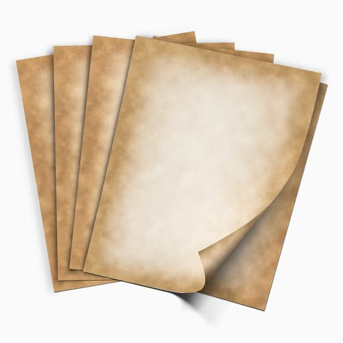 Jean-Philippe Dietz® Vintage Briefpapier - beidseitig bedruckt - hochwertiges Briefpapier - 120g Papier (50) | Hochauflösender Druck, Made in Germany, ideal für Briefe und Geschenke