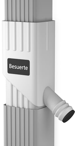 Besuerte Rainwater Collection System - Rainwater Collection Barrel Fits 2x3 Downspout, PVC Water Collection System, Rain Barrel Diverter Kit