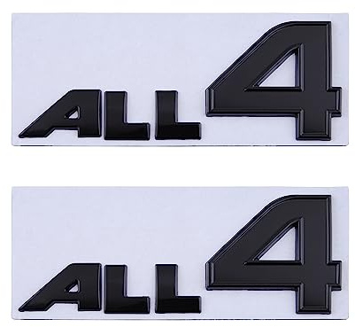 2 x ALL4 Emblem Autoaufkleber Aufkleber Ersatz für Auto Moto Logo (schwarz)