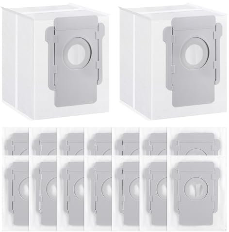 AMZJMT 16 Stück Staubsaugerbeutel für iRobot Roomba i7/i7+ i7 Plus/i3+/i3 Plus /i4+/i6+/ i6 Plus /i8 18+/j7 j7+/s9,s9+ s9 Plus,Ersatz Staubbeutel Bags Geeignet für irobot roomba ersatzteile