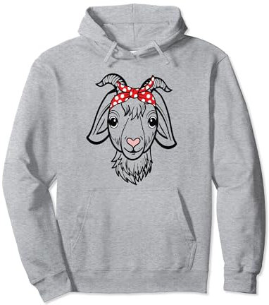 Frauenziegen mit Bandana-Ziegengrafiken Pullover Hoodie