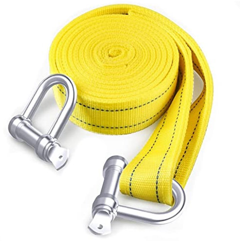 VNBCND Abschleppseil Set 5t 6t 12t 18t Notfall Abschleppgurt - Abschleppseil Pkw - Bergegurt - Reißfest -Mit D-Ring-Haken-Seil Für Bergungsschlepp Offroad Auto (Size : 3m/10ft (5T))(12t,10m)