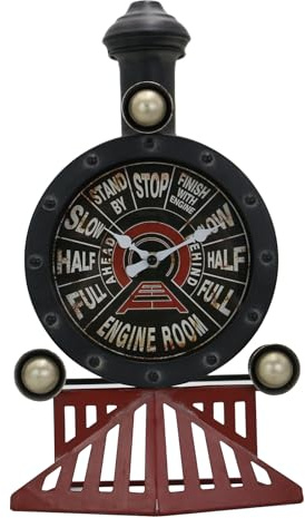 AOROTOE Vintage Wanduhr Zug Geschenke für Männer Metall Dampfmaschine Steampunk Wanddekoration Industrie Dekor Männerhöhle Wanddekoration