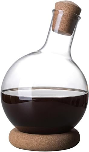 JWJJWHBL Decanter For Vino In Vetro Cristallo Da 1000ML/1500ML, Decanter For Whisky Con Tappo, Decanter For Vino Rosso Soffiato A Mano, Accessori For Vino Con Tappo, Regalo, Casa, Bar, Festa (Color :