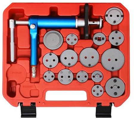 CTA Tools 4302 Air-Powered Brake Tool Kit: Wind Back Caliper Tool with 22 Adapters, Dual-Directional Functionality for Regular and Reverse-Threaded Pistons
