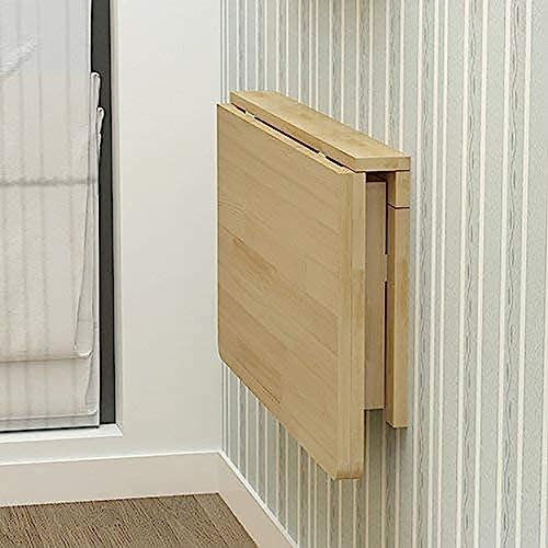 XFQZJG An der Wand montierter Klapptisch aus Holz für kleine, platzsparende Wäsche, robuste Halterung, Stabiler, schwebender Schreibtisch, Esszimmer, Arbeitszimmer, Küche, Zimmer, Wandklapptisch