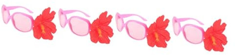 VALICLUD 4stücke Hawaiianische Sonnenbrille Für Lustige Party-requisiten Mit Bunten Regenbogenfarben Für Strandfeiern Karneval Und Fotosessions Wiederverwendbar Und Leicht Zu