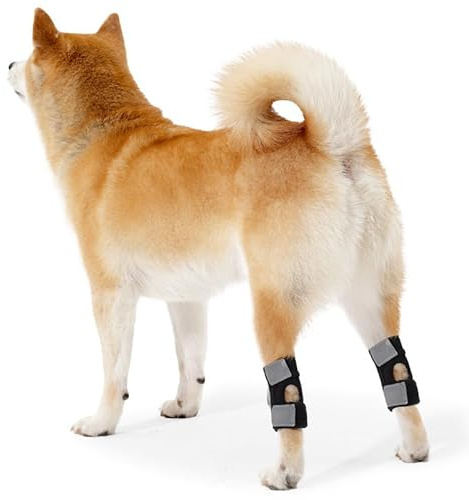 SUYUKU Gelenkbandage für Hunde, 2 Stück, Kompressionsriemen für Karpalstütze, schützt Wunden, heilt, verhindert Verletzungen und Verstauchungen (Hinterbeine, S)