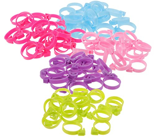 Ciieeo 100 para Manga Pastelera y Clips para Bolsas, Anillos de Sellado Resistentes, Diseño Práctico para Panadería y Repostería, Uso Múltiple en Cocina y Fiestas