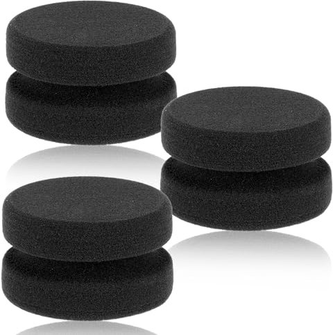 ZEYIYER Schwammpinsel zum Malen 3 Stück, Schwarz Schaumstoffpinsel Mal-Schwamm-Applikator, Doppelseitige Runde Detail Kunsthandwerk Mal-Schwämme für Autowachs Acryl Öl Aquarell Kunstfarbe