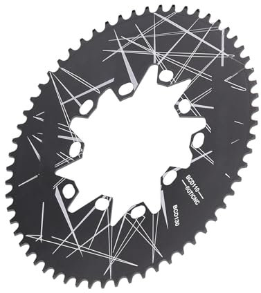 AYPOHU Fahrräder Ovales Kettenblatt 52T/54T/56T/58T/60T Kettenblatt Aus Aluminiumlegierung Fahrräder Ovales Scheibenkettenblatt Für Straßenfalträder
