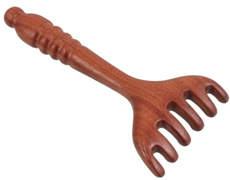 Beavorty Holz für Entspannende Kopfmassage aus Sandelholz mit Zinken Kopfhautmassagegerät Komfortabel und Einfach zu Bedienen im Stilvollen Design