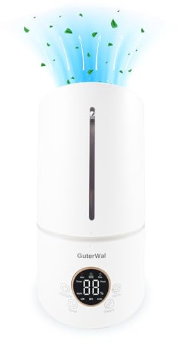 GuterWal L1 Luftbefeuchter 4,5L – Ultraschall Luftbefeuchter, Leise <38 dB, bis 35h Laufzeit, 280 ml/h Nebel, Cool Mist Luftbefeuchter mit Schlafmodus – Für Schlafzimmer, Büro & Räume bis 30㎡