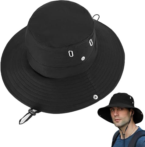 YUZHEDM Sombrero Sombrero Hombre Gorro Pescador Hombre Gorras y Protección UV Malla Transpirable, Sol Verano Bucket Hat Trekking Senderismo Plegable Montaña Protectora UV para Camping Caza