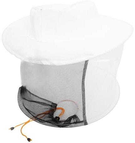 Yardenfun Imkerhut mit Moskitonetz Tragbarer Bienenschutz mit Atmungsaktiver Netzhaube für Outdoor Aktivitäten für Angeln Wandern Jagd und Weiß