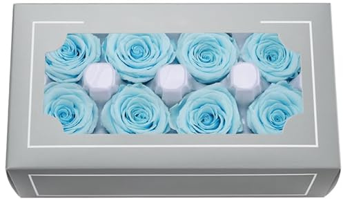 A Grade 4–5 cm konservierter Rosenkopf, hochwertig, natürlich, ewige 8 Stück/Box, echte Rosen, ewige Rose für Muttertag, Valentinstag, Geburtstag, Hochzeit, Zuhause, Party, Dekoration, DIY Essential