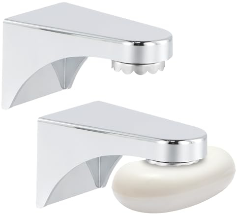 2 PCS Magnetic Soap Dish – Wall Mounted Soap Holder with Magnetic, Wall Hanging Soap Saver for Shower, Bathroom & Kitchen Sink