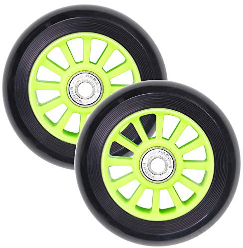 VOKUL 100mm Ersatzräder Pro Stunt Scooter Räder Reifen Kick Roller, Passend Razor/Cox/Hikole/Schildkröt und alle Freestyle Scooter mit 100mm Reifen - 2PCS Ersatz PVC Rollen Räder