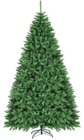 COSTWAY Árbol de Navidad Verde 275 cm, Abeto Artificial, Base de Metal y Agujas de PVC 3594 Ramas, Arvore de Natal Hogar Oficina Tienda (Altura 275cm)