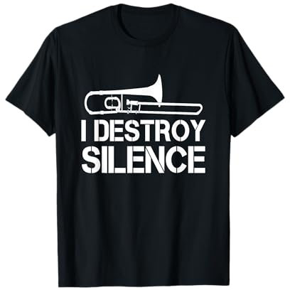 Ich zerstöre die Stille Jazz Musik Geschenk Lustiges Posaune T-Shirt