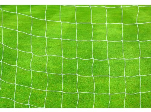 Precision Football Goal Nets 2.5mm Knotted (Pair) Set de Entrenamiento, Adultos Unisex, White (Blanco), Talla Única