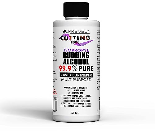 Isopropyl Rubbing Alcohol 99.9% Multipurpose First Aid Antiseptic Infection Preventor Massaging & Sponge Baths & All Over Cleaner Disinfectant (50ML With Cap)