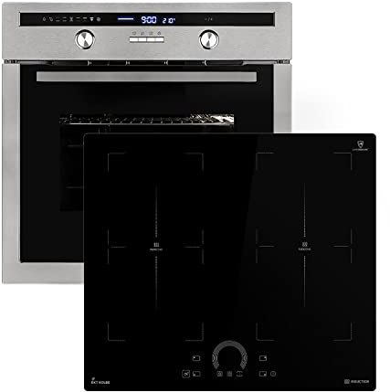 Cuisinière: 60cm Four encastrable EB8013ED + 59cm Plaque Induction IH85904FZ | Rôtisserie | Capteur de température du cœur | Gril | Air chaud | Tiroirs télescopiques | SET8013IH594FZ