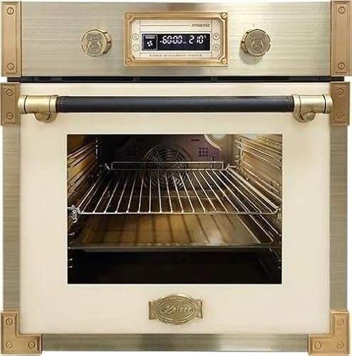 Kaiser EH 6427 ElfAD Four à pyrolyse rétro encastrable 60 cm | Verre couleur ivoire | Four autonome 73 l