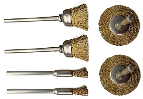 BomDog Meule, Jeu de Brosses Métalliques, Jeu de Brosses À Roue, 6 Pièces Pour Perceuses, Brosses À Disque 22 Mm, Brosse À Coupelle 15 Mm, Brosse 8 Mm
