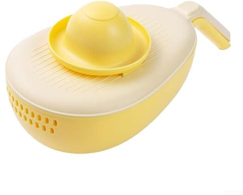 DAZZLEEX 4 In 1 Fruit Veggie Grater, Household Vegetable Cutter Multifunctional Grater For Cheese, Chocolate, Potatoes 8 * 22 * 10cm(yellow)