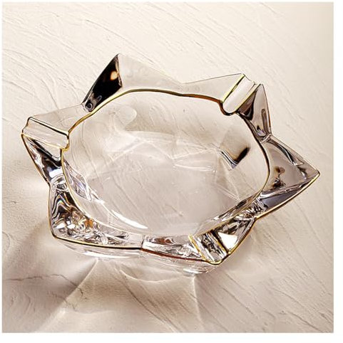 Grande Cendre De Cendre En Verre En Cristal Rond À L'intérieur Du Porte-cendre De Cendres À L'intérieur, Bac À Cendre De Fumer Surproque, Décoration De Cendre De Cen B