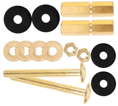 Housoutil 1 Set Di Kit Di Bulloni Dal Serbatoio Della Toilette Alla Vasca Bulloni Per Wc Pesanti Placcati In Ottone Bullone Antiruggine Rondella Con Dadi Lunghi Per Accessori Per Wc Da