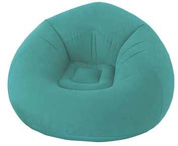 ED ENJOY HOME Aufblasbarer Outdoor-Sessel, 100 x 100 cm, Türkis, 100% PVC beflockt, Kollektion Jardin Costa