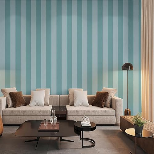 Tapete Lio Streifen & Wellen M1-No.11263 | Vlies | Blau | Türkis | Tadessi | 10,05 m x 0,53 m