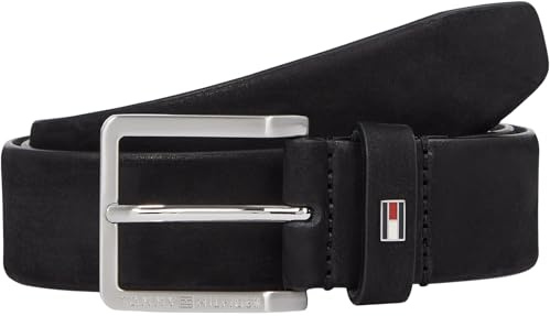 Tommy Hilfiger Herren Gürtel Oliver Nubuck 3,5 cm Ledergürtel, Schwarz (Black), 115 cm