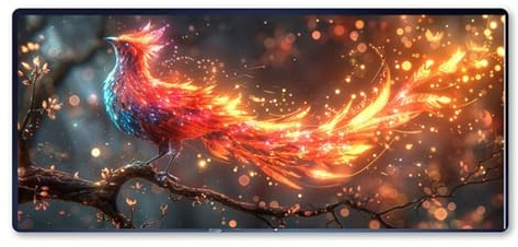 Canard Mandarin Tapis de Souris Fantaisie Tapis Souris XXL 1200x600x3 MM Tapis de Souris Gaming Accessoire, Lavable, Caoutchouc Antidérapante, Haute Précision et Vitesse, Surface Antidérapante