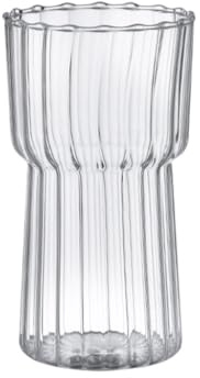 SMDLG Reusable Retro vertical striped glass cup clear drinking mug home glassware ice coffee glasses cocktail glasses juice tea tumbler Washable