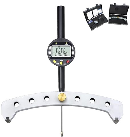 DOJOEUU Electronic Inside and Outside Radius Gage, High Accuracy Digital Radius Gauge, 200mm Measuring Jaw, Measuring Radius 450 mm - 2500 mm, Radius Measurement Tool for Wooden Molds