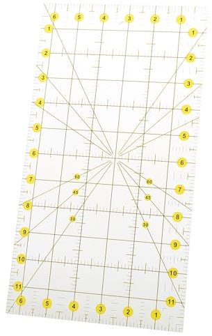 DIYEAH Pvc-quiltlineal Mit Rutschfester Oberfläche Quiltwerkzeuge Zum Selbermachen Von Kleidung Nählineal Für Präzises Von Stofflänge Und Winkeln Rechteckige Quiltschablone