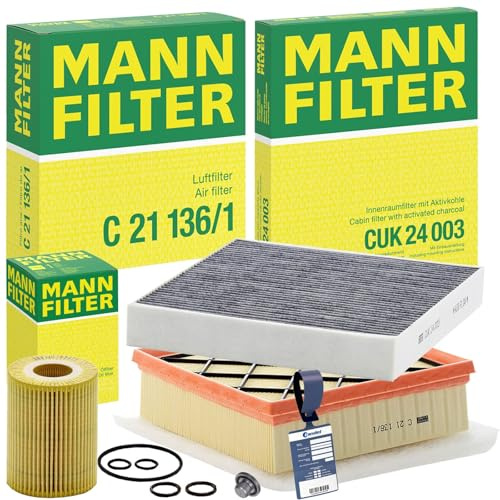 Mann Filter Inspektionspaket | C21136/1 (LX3061)+CUK24003+HU820/1Y+822.360.001+Mn Kompatibel mit Meriva B Großraumlimousine (S10),Meriva B Van (S10)
