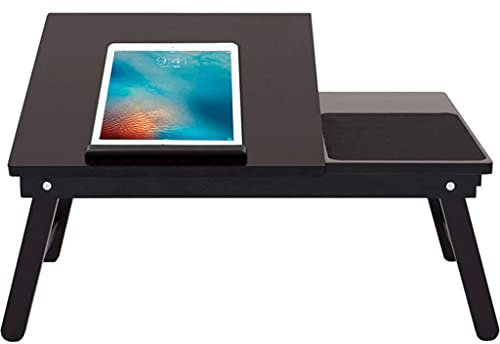 Plateau de lit réglable pour ordinateur portable avec tiroir supérieur inclinable, couleur rétro, léger et compact