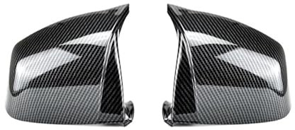 Spiegelkappe Für E60 E61 F10 F11 2011-2015 F01 F02 2009-2011 Leistung Auto Rückspiegel Kappe Flügel Seite Spiegel Abdeckung Spiegelkappen(Carbon Fiber Look)
