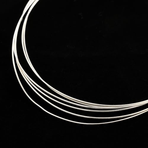 24 Gauge 925 Sterling Silver Wires Half Hard Round Craft Wire Beading Wire for DIY Jewelry Making, 4.92Feet