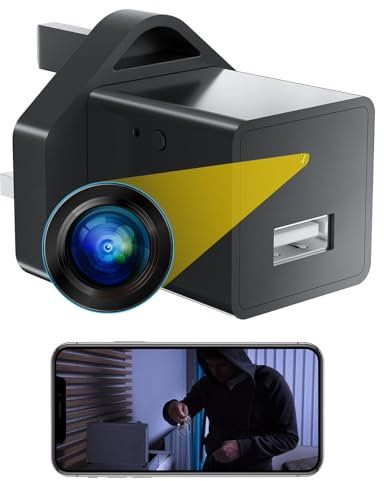 Spy Camera 1080P HD WiFi Hidden USB Charger Wireless Indoor Secret Camera Mini Nanny Spy Cam Home Security Surveillance Camera Small Monitoring Camera with Motion Detection Remote App Control