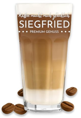 polar-effekt Cappuccino Kaffeeglas 480 ml mit personalisierter Gravur - Individuelles Geschenk für Frauen - Glas für Tee, Kaffee, Latte Macchiato & Milchgetränke
