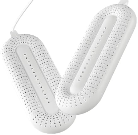 YNNHUDEEP Leistungsstarker elektrischer Schuhtrockner mit IC-Technologie | 4-12H Timer & Antibakteriell | Ideal für feuchte Stiefel, Sportschuhe & Skihandschuhe,EU Stecker