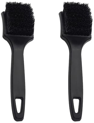 Veehaolu 2 PCS Detailing Car Wheel Brush, Heavy Duty Tire Cleaning Tool with Ergonomic Handle for Easy Dirt Removal, Ideal for Alloys, Motorcycles, Bicycles