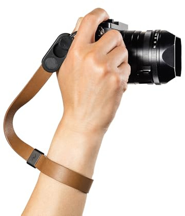 Peak Design Form Manschett Läder Kamera Handledsrem, Solbränd, Kompatibel med DSLR, Kompakt och Sikta-och-fotografera kameror, Snabbfrigörande och anslutning, 200 lbs kapacitet, Kameraremmar för