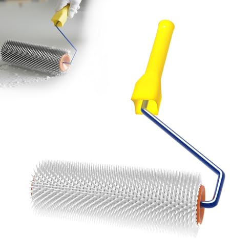 Entlüftungsroller 23 cm, Stachelwalze zur Entlüftung von Bodenbeschichtungen, Epoxidharz Bodenbeschichtung Werkzeug für Ausgleichsmasse Boden